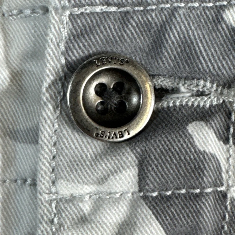 Levi's Mens Cargo Pants White Camo Military Utility White Tab Pockets 36 x 32